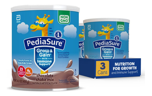 Pediasure Grow & Gain - Polvo De Mezcla De Batido Sin Omg Y 