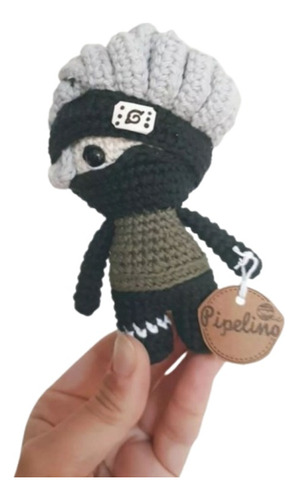 Muñeco Chibi Kakashi Naruto Amigurumi Tejido - Pipelino