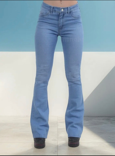 Pack X2 Jean Oxford Elastizado Modelador Mujer Rfs Azul // Celeste 46