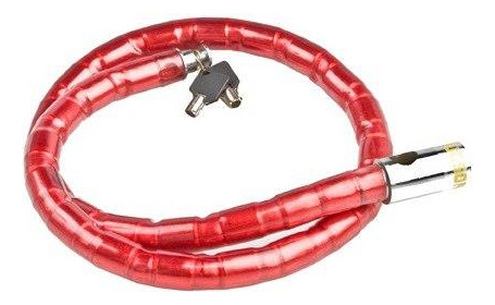 Imagen 4 de 5 de Candado Linga Piton Moto Bici 24mm X 1,2m Eslabones 2 Llaves