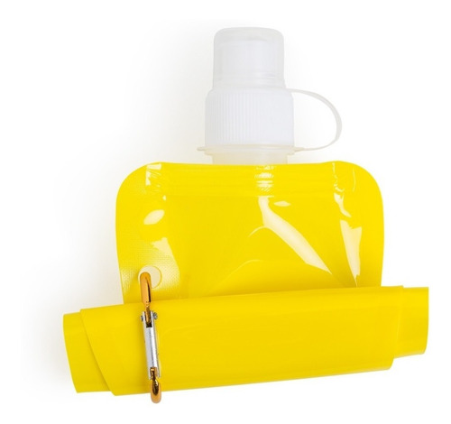 Imagem 6 de 6 de 50 Unidades Squeeze Dobrável Com Mosquetão, 480ml