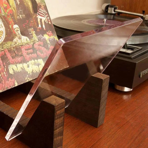 Soporte De Almacenamiento De Discos De Vinilo Lp De Madera