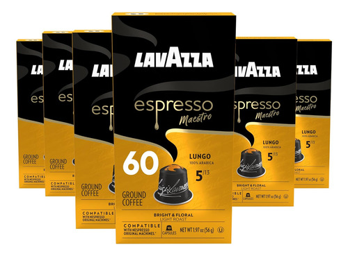 Cápsulas Lavazza Espresso Maestro Lungo 60 Pz - Café Arábica