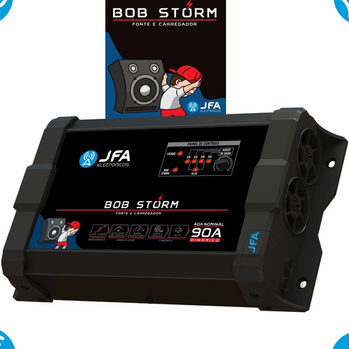 Fonte Jfa 90 Amperes Som Altomotivo Caixa Bob Promoçao Black