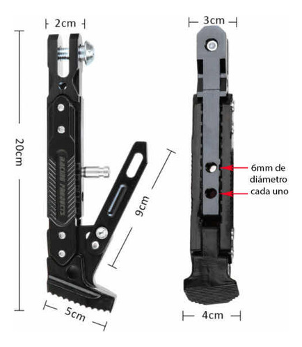 Pata De Apoyo Ajustable Para Moto Universal