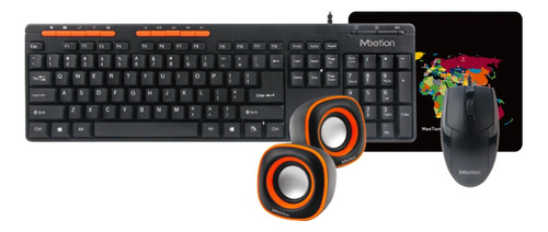 Kit 4 En 1 Mouse Teclado Mousepad Y Parlante Mt-c105 Meetion