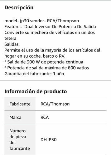 Jensen Rca Inversor De Corriente De 300 Watts