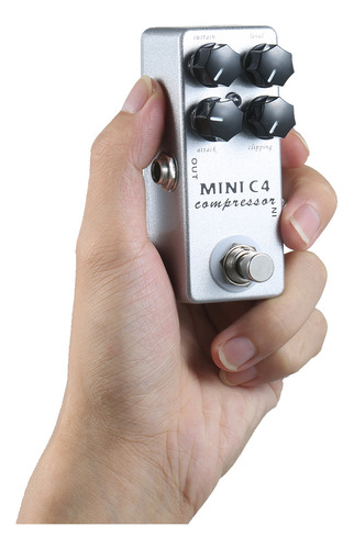 Pedal De Efeito De Compressor C4 Bypass True Mini Moskyaudio