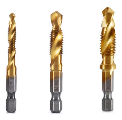 Rosca Métrica De Tornillo Hss Con Vástago Hexagonal Chapado