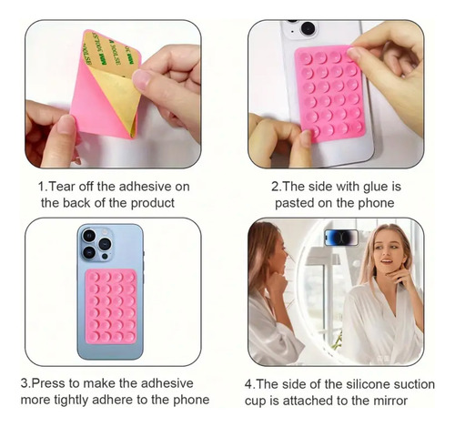 Soporte Sopapa Para Celular Universal Por Unidad Rosa Chicle
