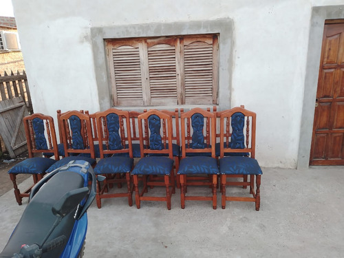 Sillas De Algarrobo Tapizadas X8 U Tela O Cuerina