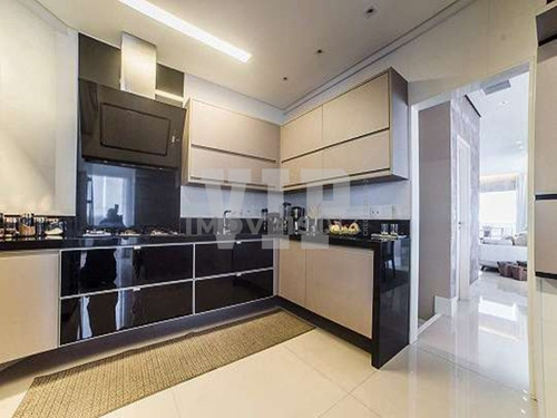 Imagem 29 de 30 de Cobertura Duplex, Alto Padrão, Vista Mar, Varanda Gourmet E Piscina Privativa Em Santos - Ap00420 - 68865520