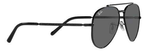 Lente De Sol Ray-ban 0rb3625 New Aviator Piloto Unisex New Aviator Gris Oscuro Dark Grey Black Black