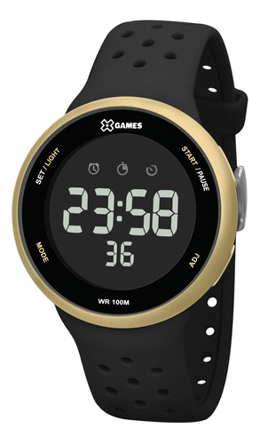 Relógio Masculino Xgames Digital Dourado 4,2cm 100m