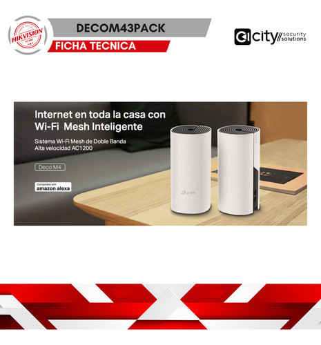 Kit De Router Inalámbrico Mesh Decom4 Para Hogar Decom43pack