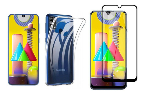 Funda Tpu Blanda + Vidrio  P/ Samsung Galaxy M31