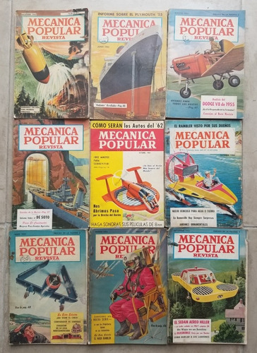 Lote 9 Revistas Mecánica Popular. 55161
