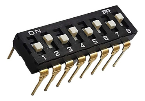 Dip Switch 8v Negro Tipo Circuito Integrado Paquete 5pcs