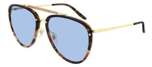 Gucci Gg0672s 004 New Aviator Carey Azul