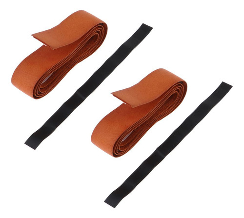 2 Unids Reemplazo De Material Cuero Grip Cover Cinta Para