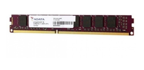 Imagen 2 de 4 de Memoria Ram Adata Premier Series 4 Gb 1600 Mhz Ddr3 Rojo