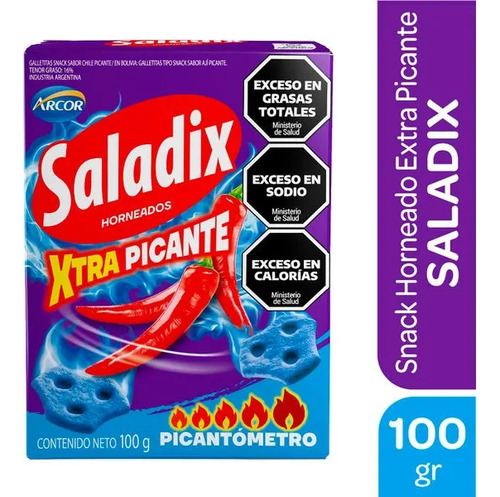 Galletitas Saladix Extra Picante Caja 100gr - Pack X6 Unid.