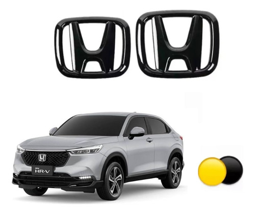 Emblema Logo Honda Hrv 2022 2023 2024 2025 Black Piano 1pç