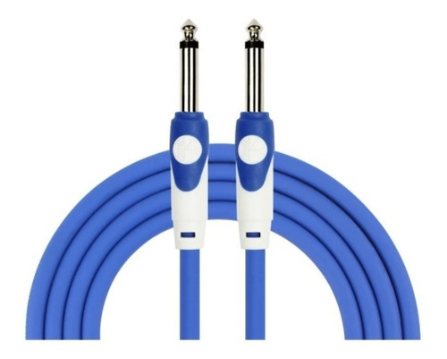 Imagen 2 de 2 de Cable Instrumento (plug- Plug 6.3mm) De 6m Azul