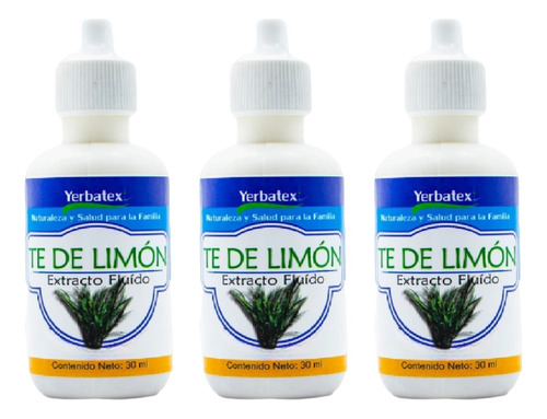 3 Extractos De Té De Limón O Zacate Limón En Gotas 30ml