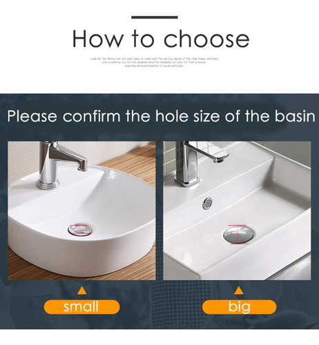 Tamaño: Tapón De Desagüe Para Lavabo, Filtro De Desagüe Rebo