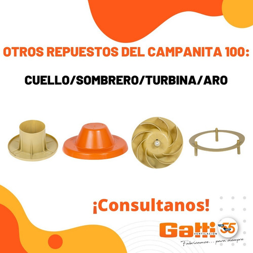 Imagen 5 de 8 de Motor Extractor De Cocina 10 Cm Campanita 100 - Gatti Vent