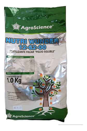 1 Kg Nutri Wunder 12-62-00 Foliar Nitrogeno Fosforo 
