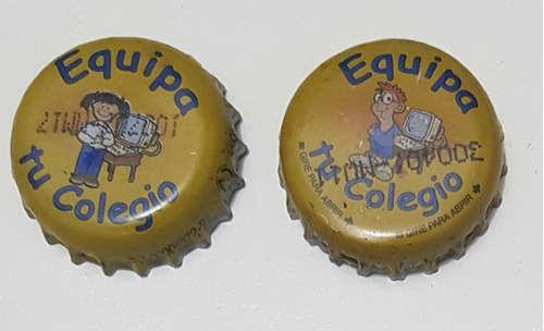 Chapas De Refresco Equipa Tu Colegio. 