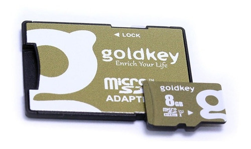 Memoria Micro Sd Adaptado 8gb Clase 10 Original Goldkey 