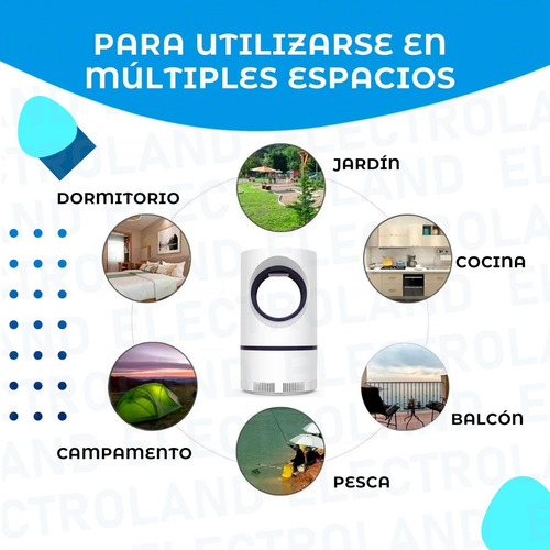 Imagen 5 de 10 de Lampara Mata Insectos Mosquitos Luz Led Uv Usb Killing Lamp