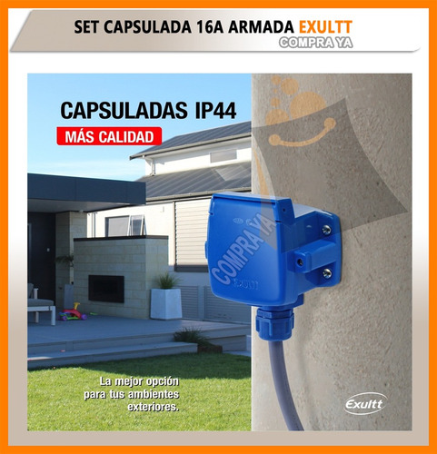 Caja Capsulada Exterior 1 Interruptor Tecla Luz Punto Exultt