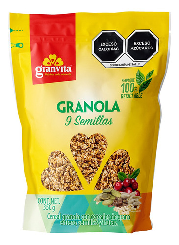 Granola Granvita 9 semillas en bolsa 350 g