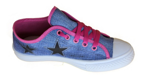 Tênis Feminino Infantil Casual Jens/pink Via Vip Vpx 3002