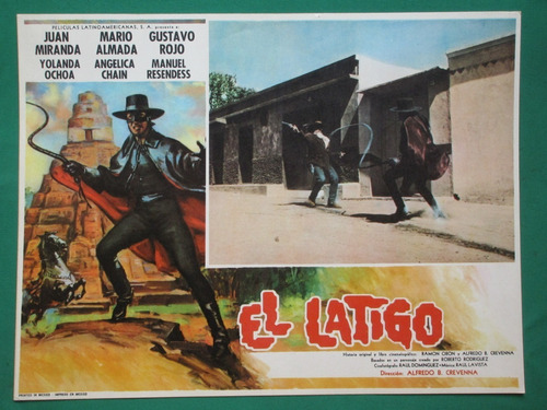 El Latigo Juan Miranda No Zorro Original Cartel De Cine