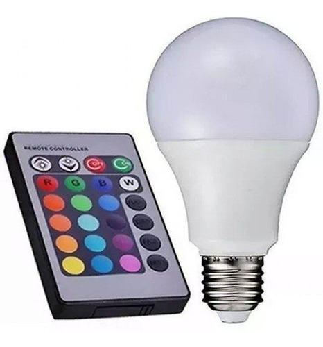 Lámpara LED de color con control remoto RGB de 10 W con efectos de 110 V/220 V (Bivolt)