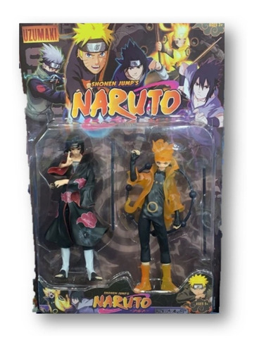 Muñeco Naruto Shippuden Set X2 Blister Itachi Sasuke Naruto