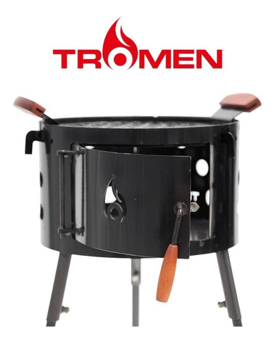 Imagen 5 de 8 de Parrilla Para Asados A Carbón Premium Tromen Duomo 380