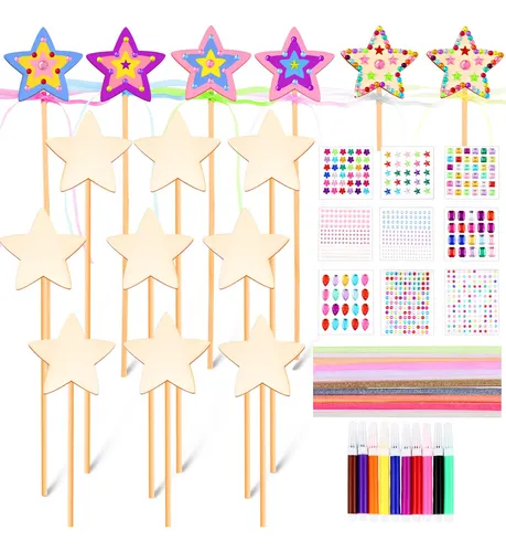 Kit De 57 Varitas De Hada De Princesa Estrella, Haz Tu Propi