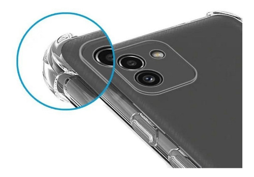 Imagen 5 de 9 de Carcasa Transparente Para Samsung A03 + Lamina Completa
