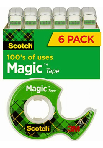 Scotch Magic Tape Y Dispensador De, 3/10,2 x 1.651 cm,