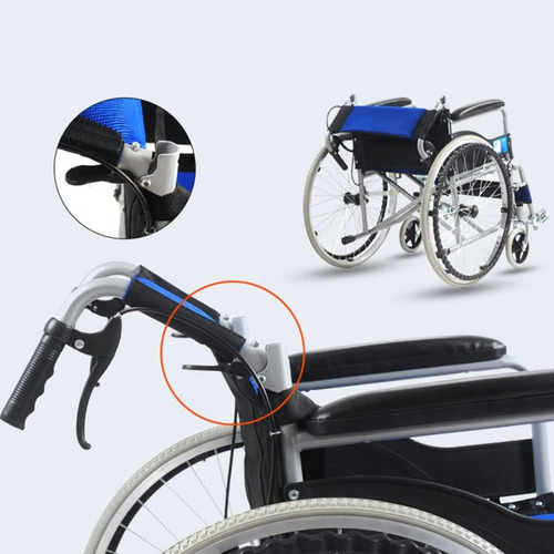Silla De Ruedas Doble Freno Reposapies Plegable Con Cinturon