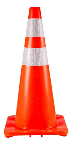 Cono Vial 70cm Naranja Seguridad Flexible Cintas Reflectivas