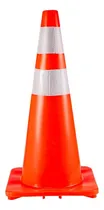 Comprar Cono Vial 70cm Naranja Seguridad Flexible Cintas Reflectivas