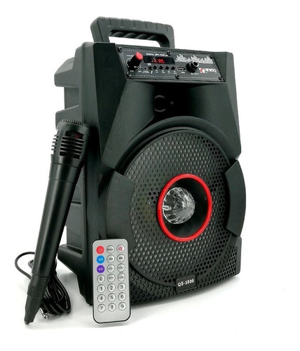 Parlante Bluetooth Recargable Luz Rgb + Microfono Usb Fm 