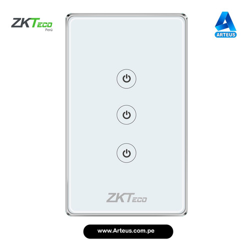 Zkteco Sw13-us Interruptor Inteligente Wifi De 3 Tomas